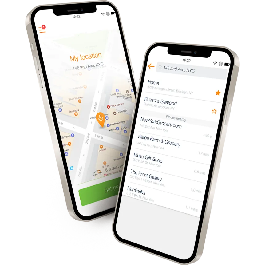 Taxi booking app preview